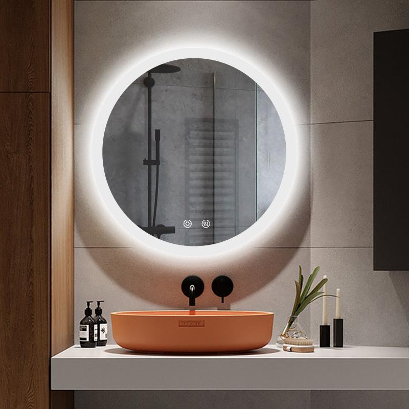 圆形壁挂外发光浴室镜