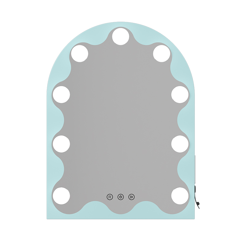 新品粉色灯泡镜 9LED灯桌面镜